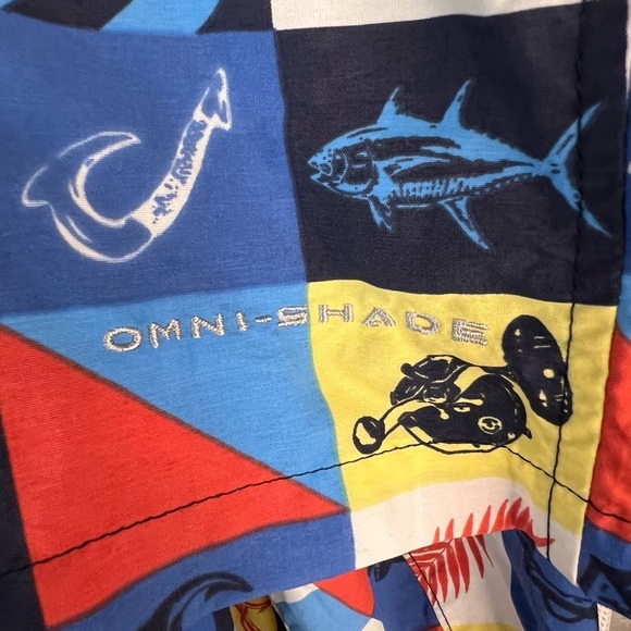 Columbia PFG Omni-Shade Retro Nautical Print Fishing Swim Trunk size Men Large - Picture 5 of 13